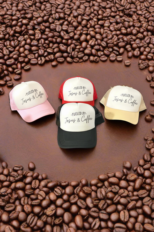 “Fueled by Jesus & Coffee” Trucker hat